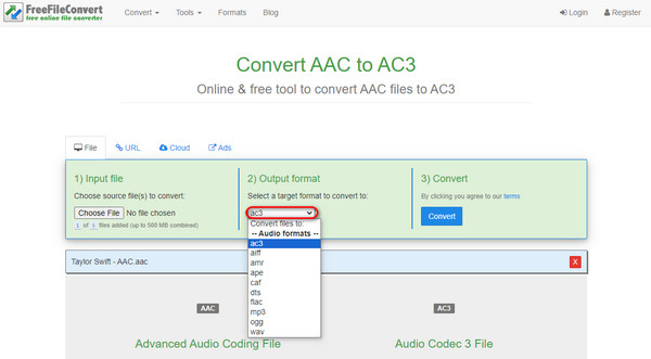 Freefileconvert Output Format