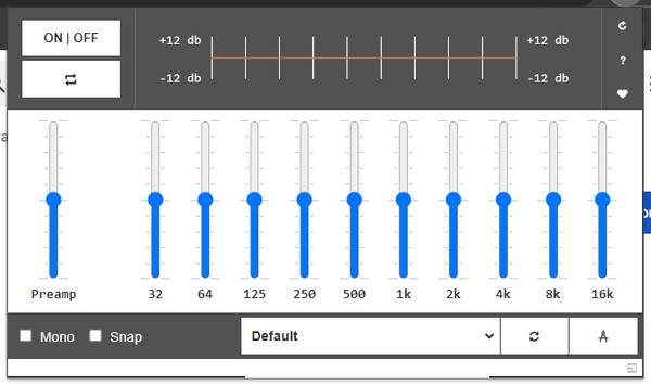 Audio Equalizer Interface