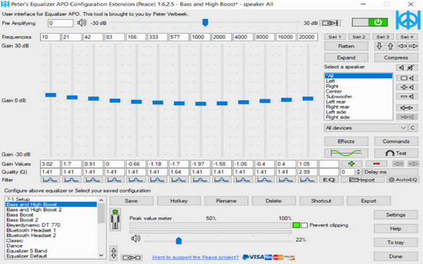 Equalizer Apo Interface