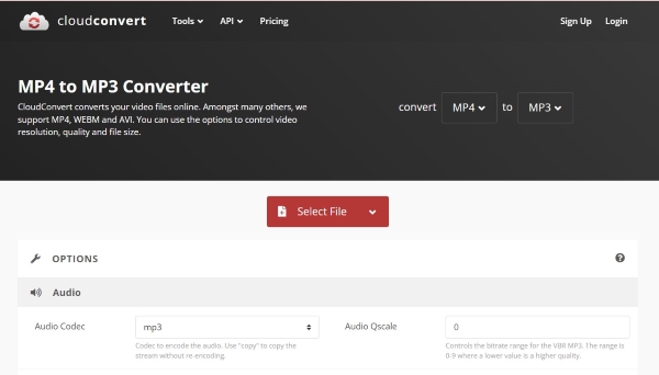 Cloudconvert Interface