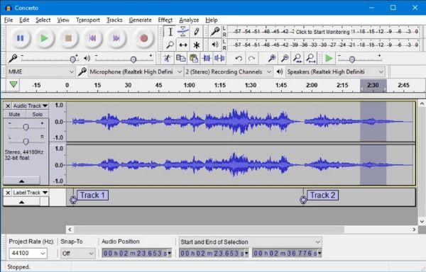 Audacity Audio Trimmer