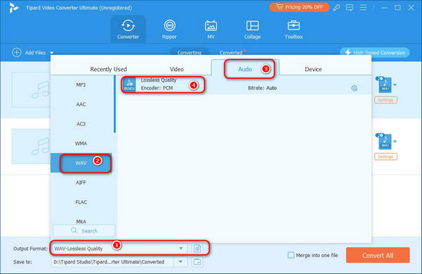 Choose Output Format