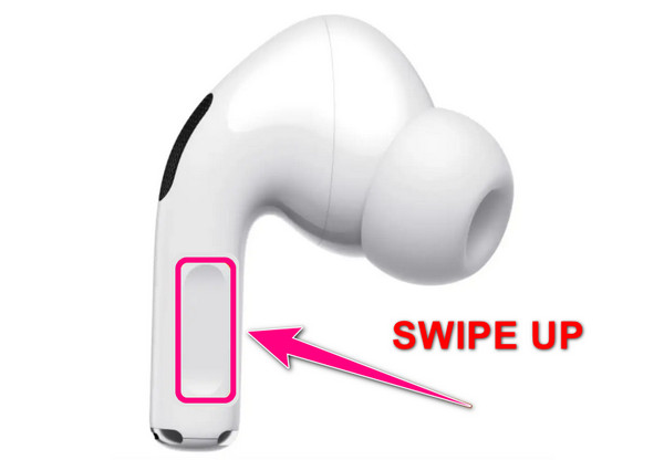 Adjust Volume Swipe Up on Airpods