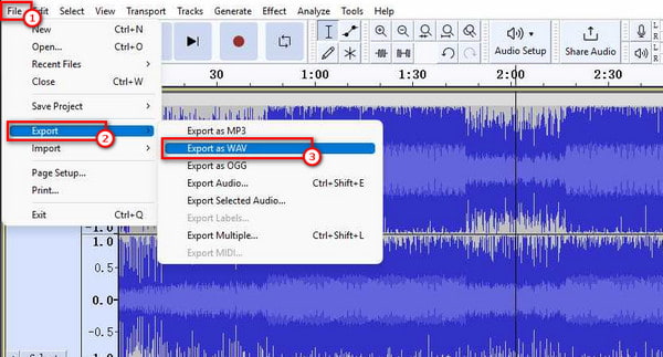 Select Export As WAV