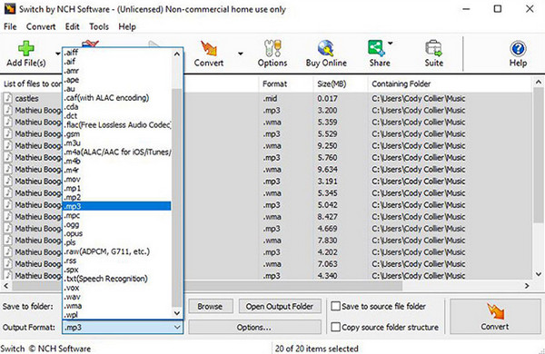 Select MP3 As Output Format