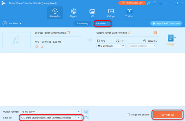 TVCU Convert MP2 to MP3