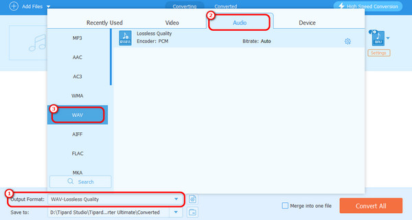 Select Audio And WAV