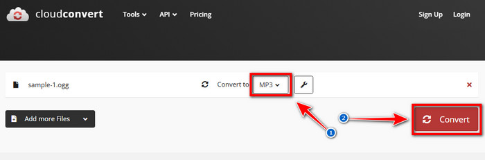 Cloudconvert MP3 Convert