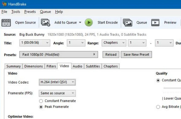 HandBrake Interface