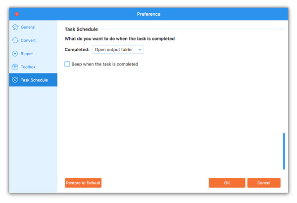 Preference Task Schedule