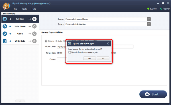 Load Source Blu-ray Automatically