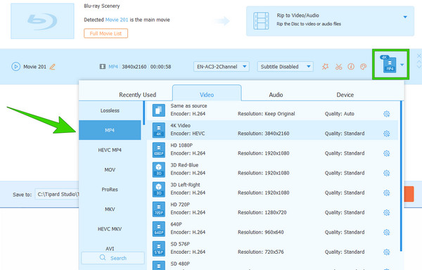 Tipard Converter Choose Output