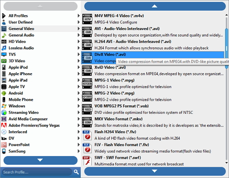 Choose output format