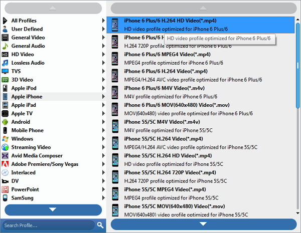 Choose Output Format