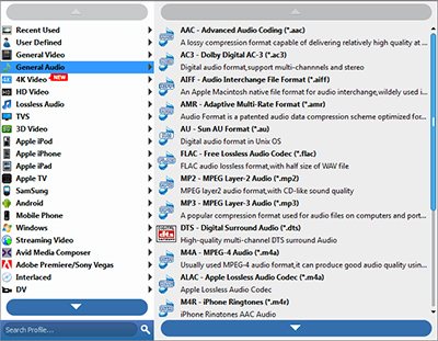 Choose Audio Format