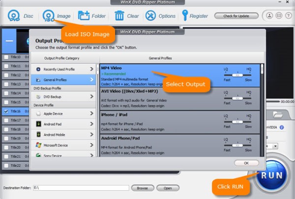 Convert iso to mp4