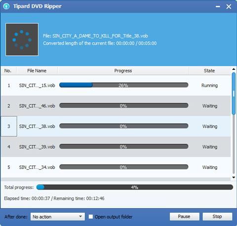 Converting dvd to vob