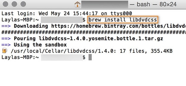 Install Brew Install Libdvdcss