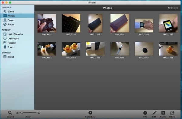 iPhoto Interface