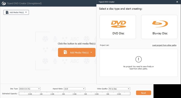 Tipard DVD Interface