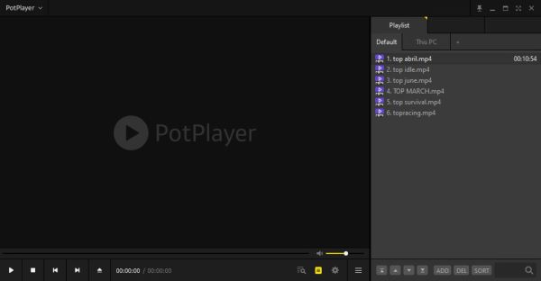 PotPlayer Interface