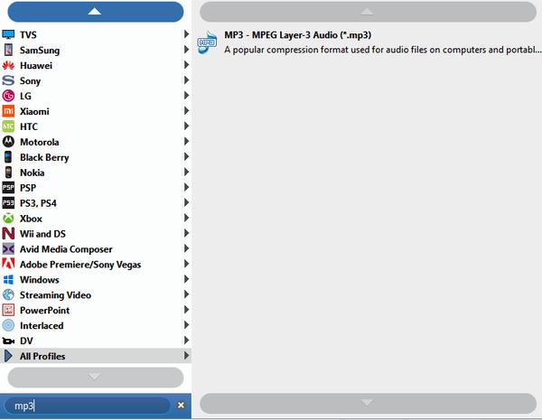 Choose Output Format