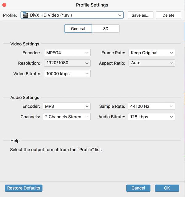 Profile and Settings