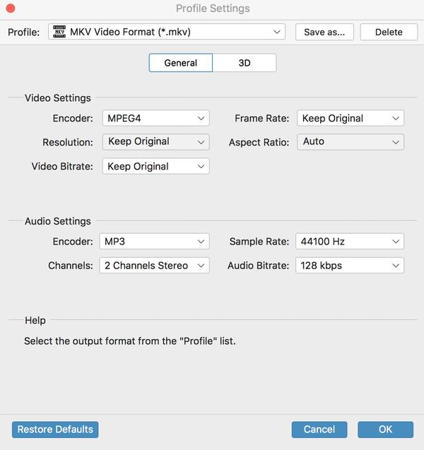 Profile and Settings