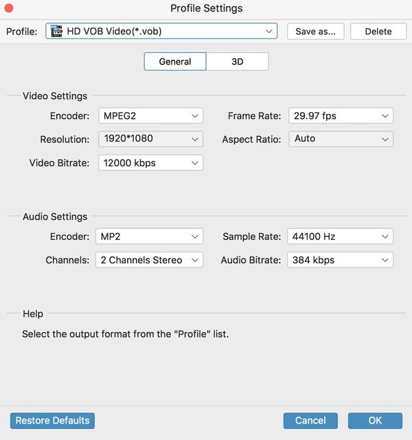 Profile and Settings