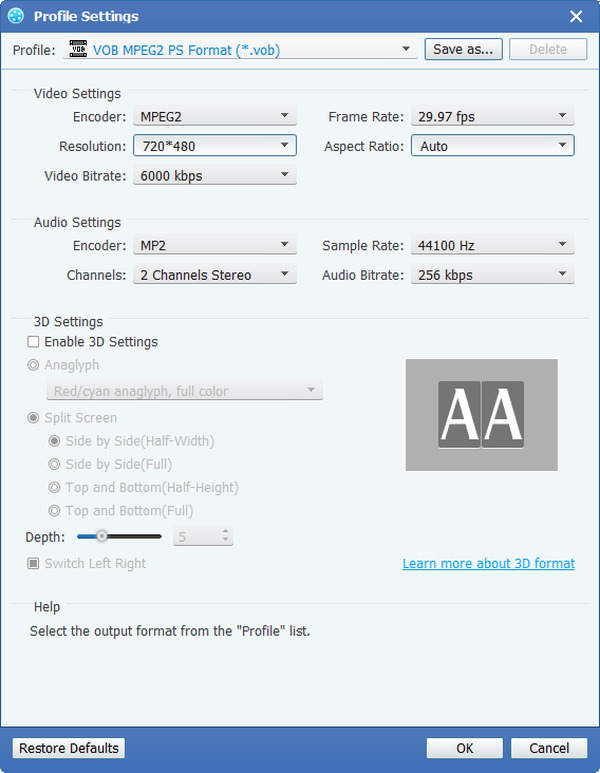 Profile Settings