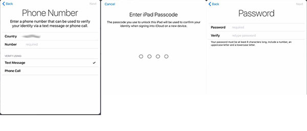 Set up Password and Security