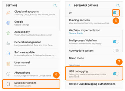 Enable Usb Debug Mode Samsung Galaxy S8