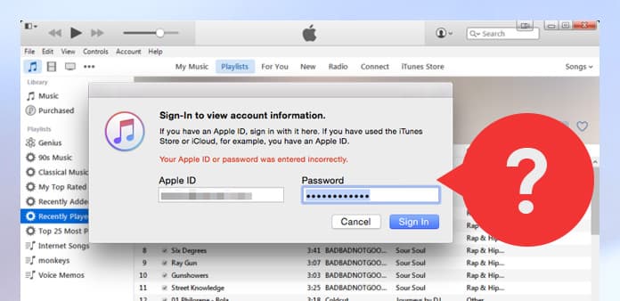 Reset iTunes Password