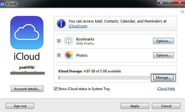 Erase iCloud on PC