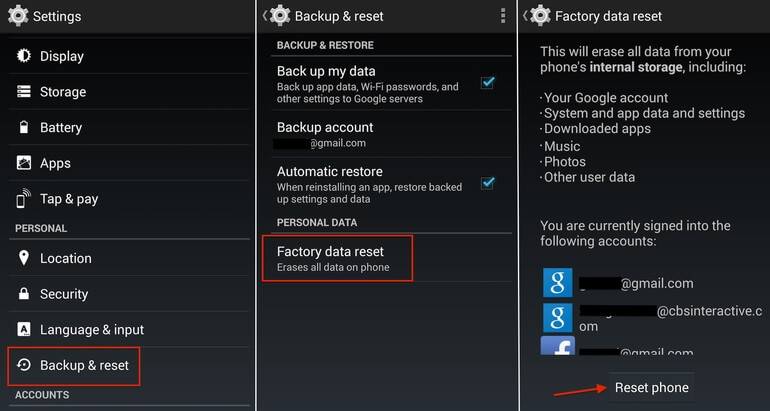 Reset LG Phone Settings