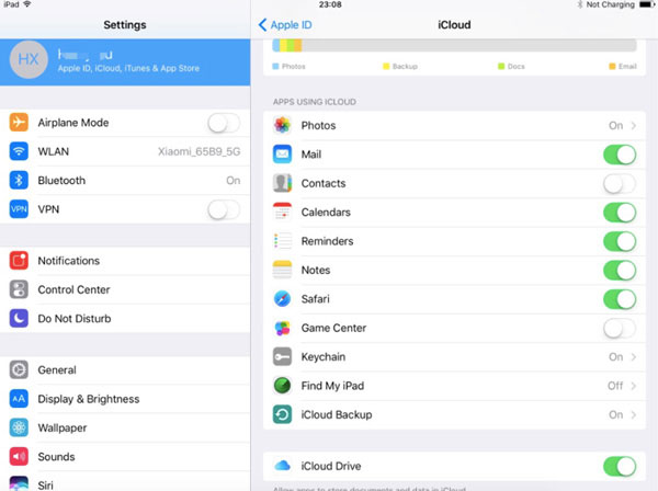 iCloud with iPad