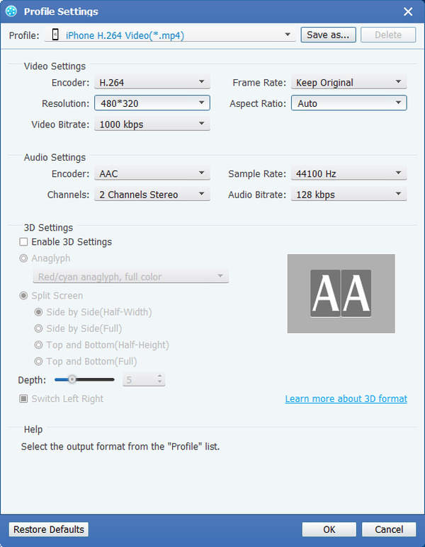 MTS to H.264 Converter