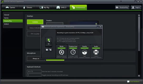 Nvidia Geforce Experience ShadowPlay