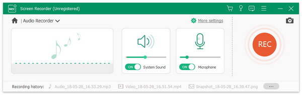 Set up Audio Source of Music Recorder