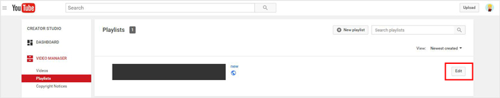 Edit YouTube Playlist
