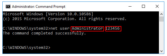 Reset Password with Command Prompt