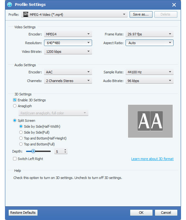 Profile Setting