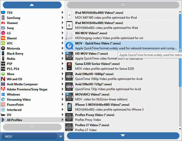 Convert TS to MOV