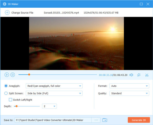 Video Converter Ultimate Generate 3D Video