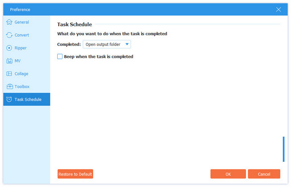 Video Converter Ultimate task schedule