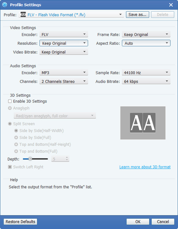 Profile Setting