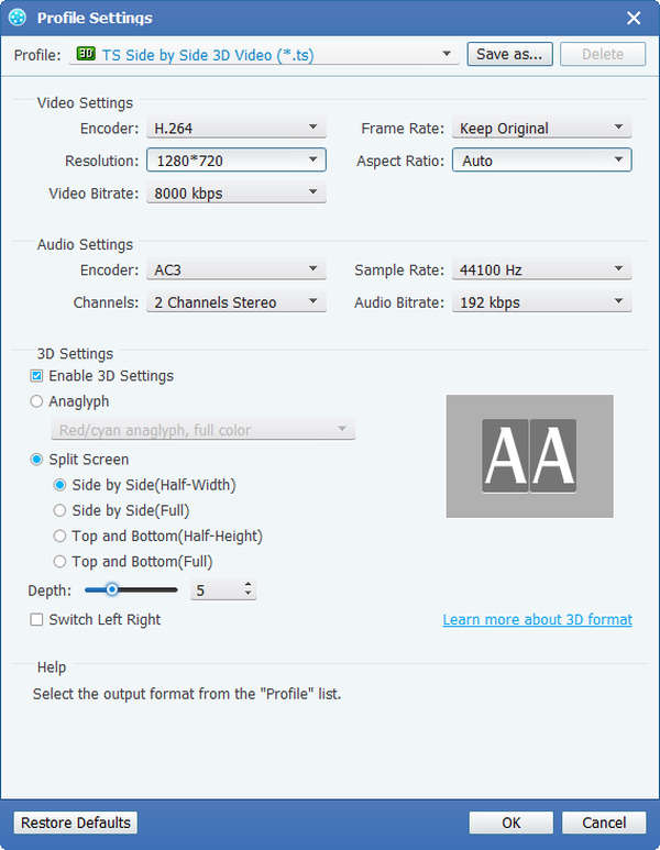 Profile Setting