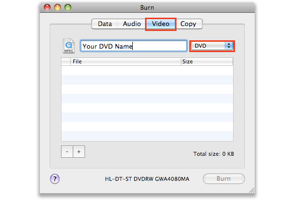 Burn DVD on Mac