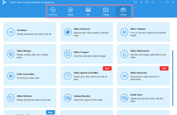 Tipard Tab Menu