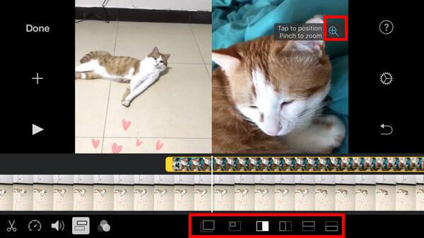 iMovie side by side video app